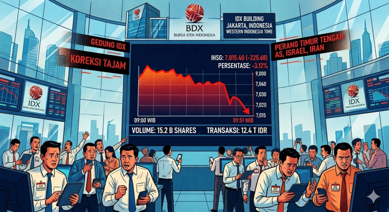 IHSG Under Pressure as Middle East Conflict Escalates, Oil Prices Surge and Rupiah Nears 17,000 per Dollar