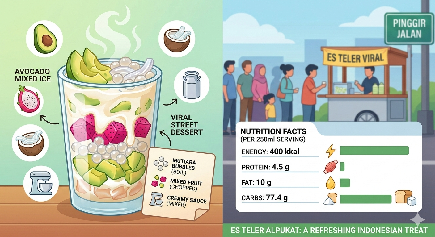 Avocado Dragon Fruit Es Teler Goes Viral in Tulungagung, Offering a Sweet and Refreshing Energy Boost