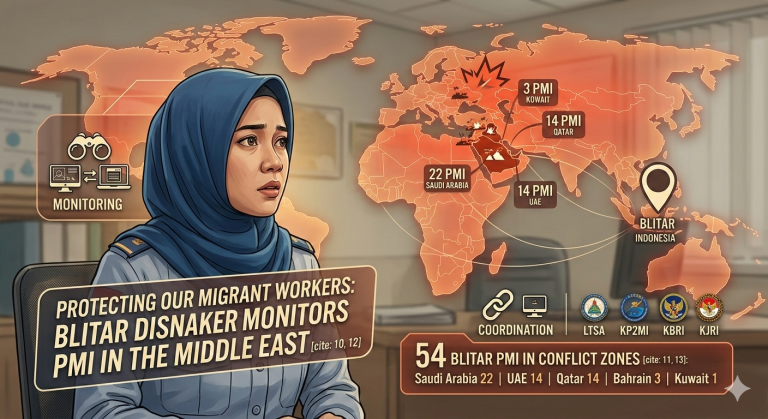 Blitar Migrant Workers in Middle East Conflict Monitored Closely by Local Authorities